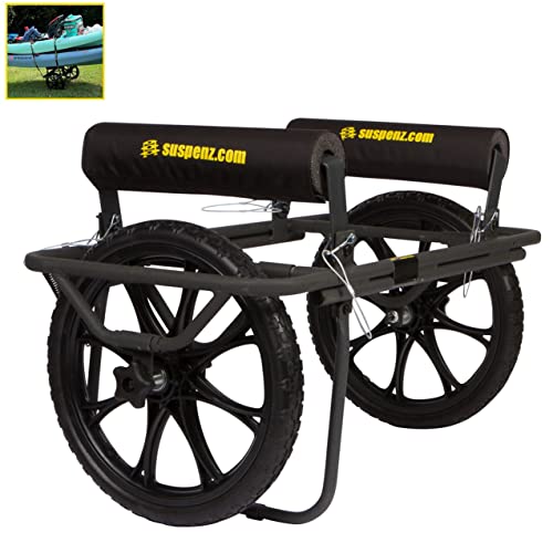 Suspenz All-Terrain Kayak Cart Dolly, Super Duty Canoe Cart with No-Flat Airless Wheels, 350 lb Capacity, Foldable Kayak Dolly, Model 22-9908