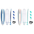 Wavestorm 8ft Classic Surfboard Bundle - Soft Top Foam Longboard and Accessories for Beginners and All Levels