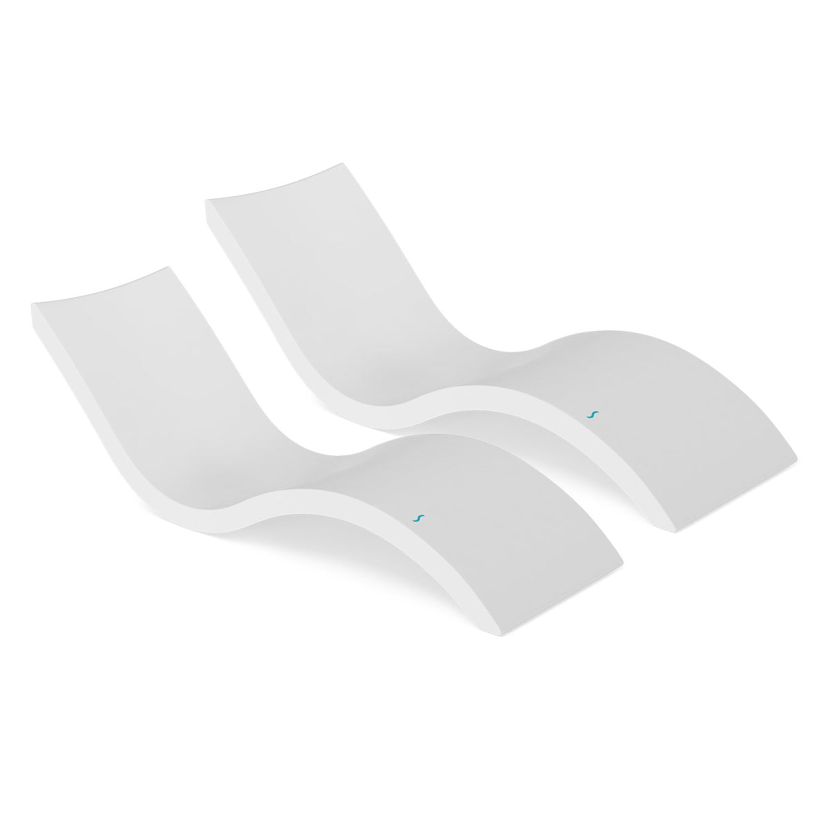 Ledge Lounger - Signature Chaise - Inside Pool & Sun Shelf Lounge Chair - Designed for Shallow Shelves Up to 9” - Compatible with All Pool Types - Poolside & Sun Deck Tanning - Set of 2
