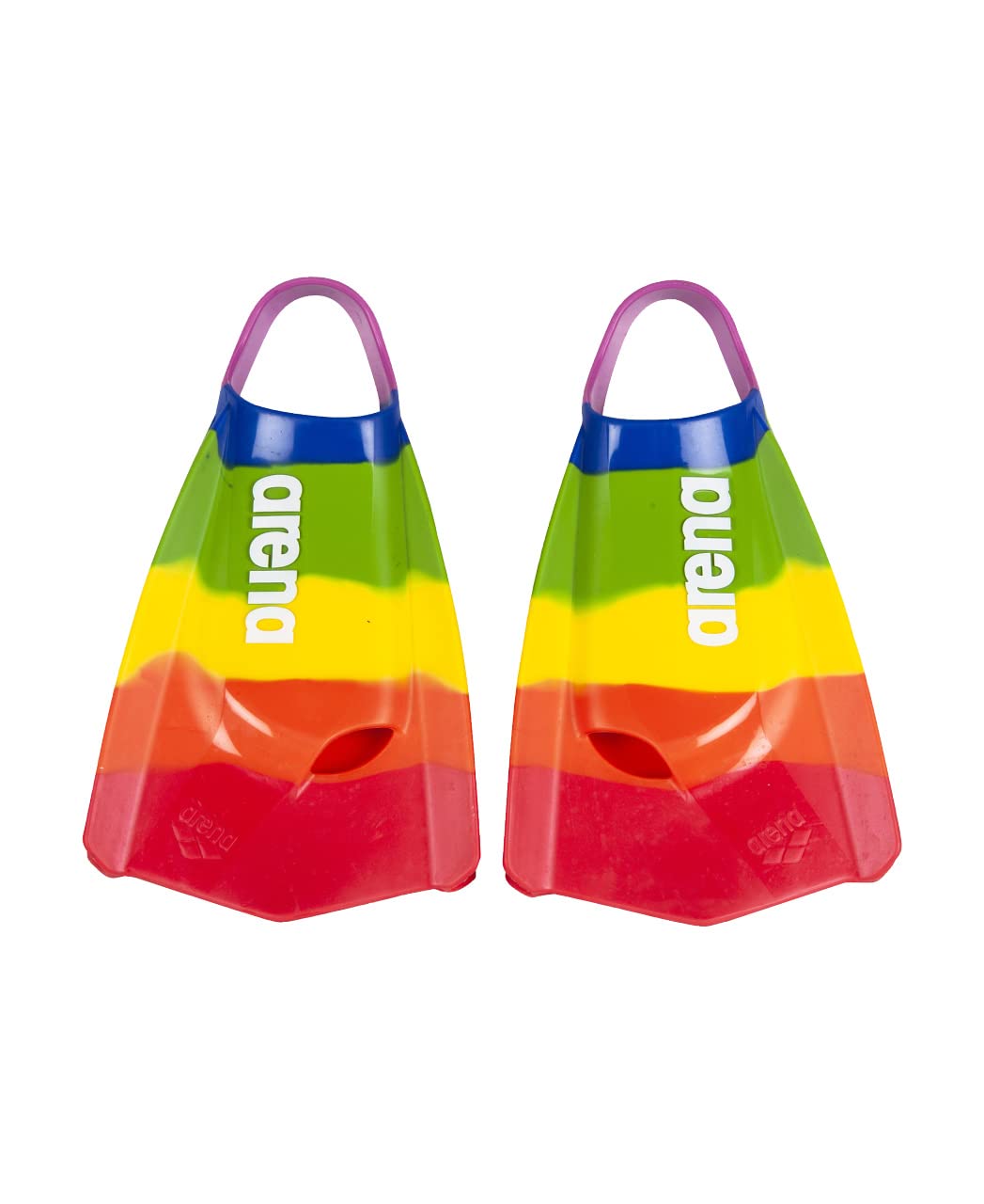 Arena Unisex Adult Powerfin Pro II Swim Training Fins Men and Women Silicone Short Blade Flippers Left-Right Customized, Sizes 4.5-13.5