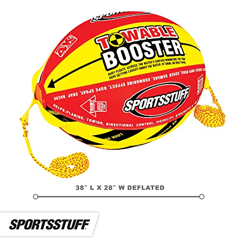 SportsStuff Booster Towable Tube Ball Towable Rope for Lift and Visibility, 60 ft Rope with 4,100 lb Break Strength