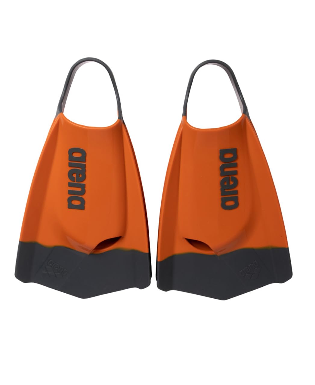 Arena Unisex Adult Powerfin Pro II Swim Training Fins Men and Women Silicone Short Blade Flippers Left-Right Customized, Sizes 4.5-13.5