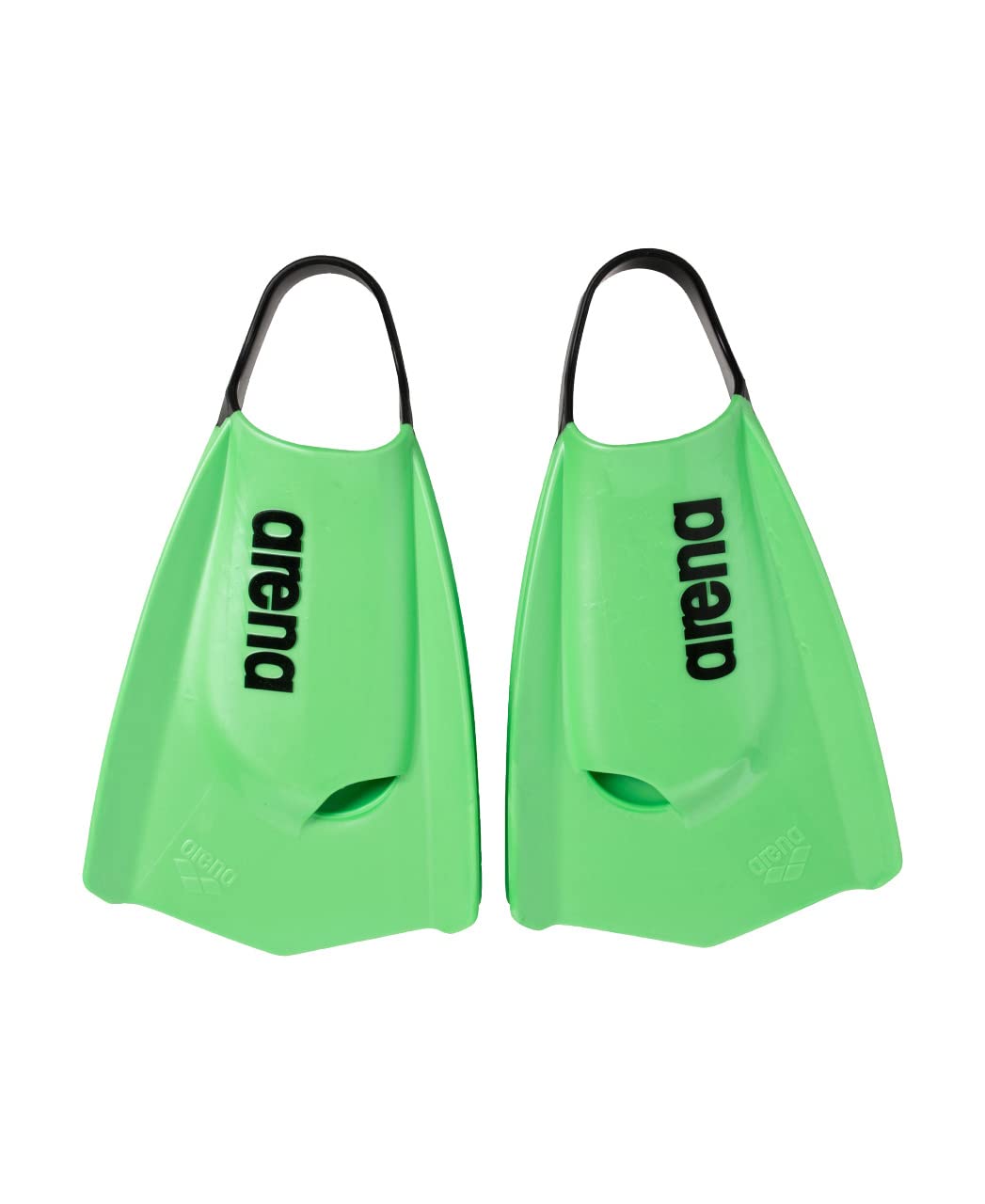 Arena Unisex Adult Powerfin Pro II Swim Training Fins Men and Women Silicone Short Blade Flippers Left-Right Customized, Sizes 4.5-13.5