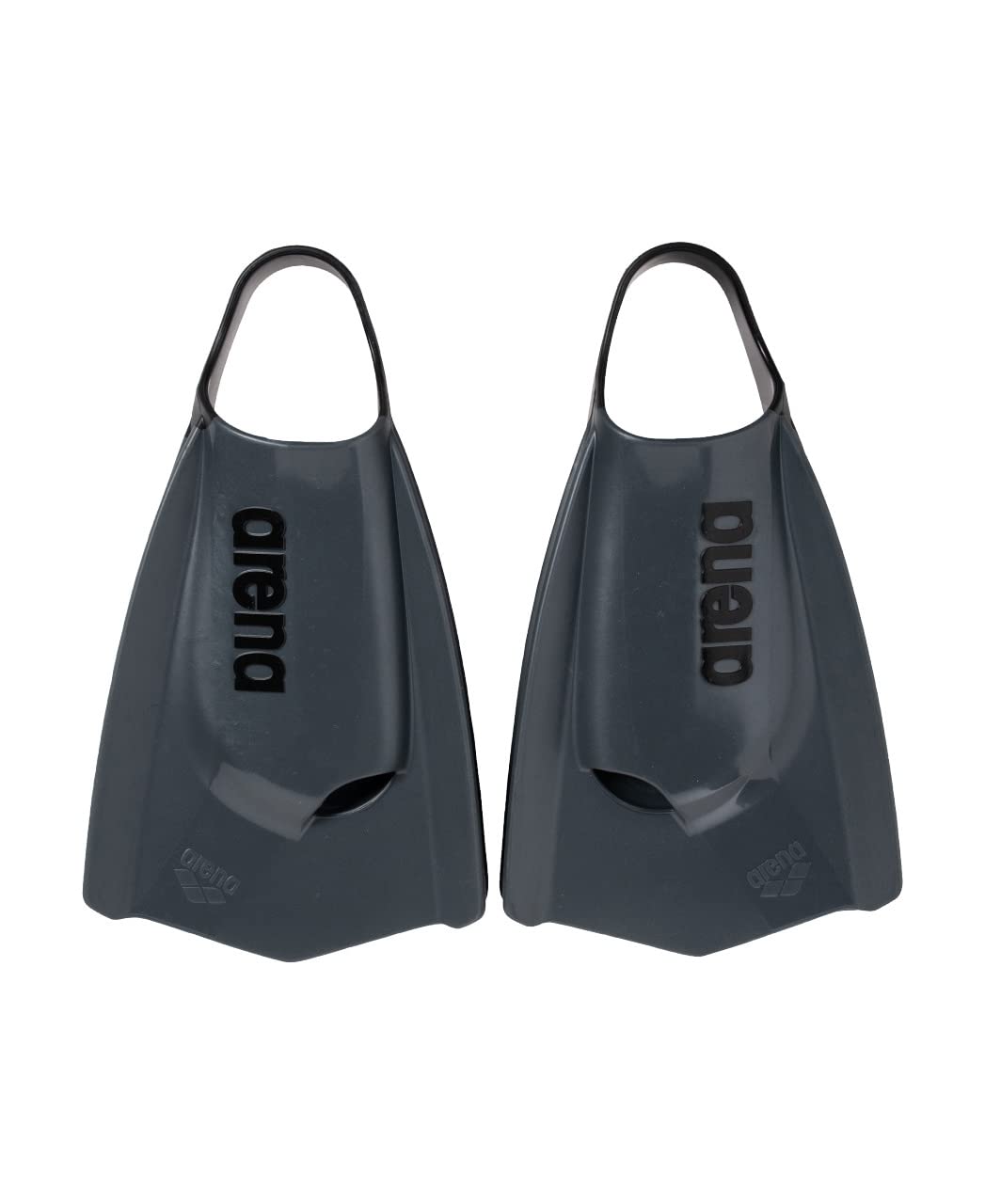 Arena Unisex Adult Powerfin Pro II Swim Training Fins Men and Women Silicone Short Blade Flippers Left-Right Customized, Sizes 4.5-13.5