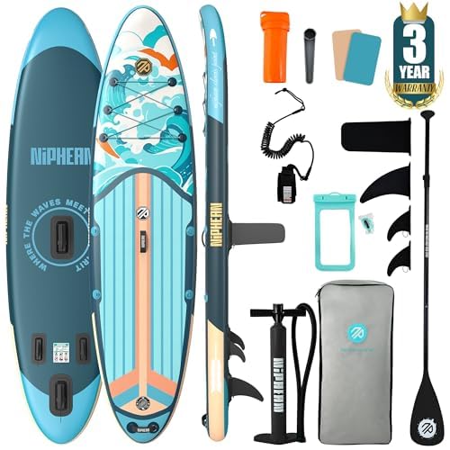 Niphean Inflatable Stand Up Paddle Board with SUP Accessories