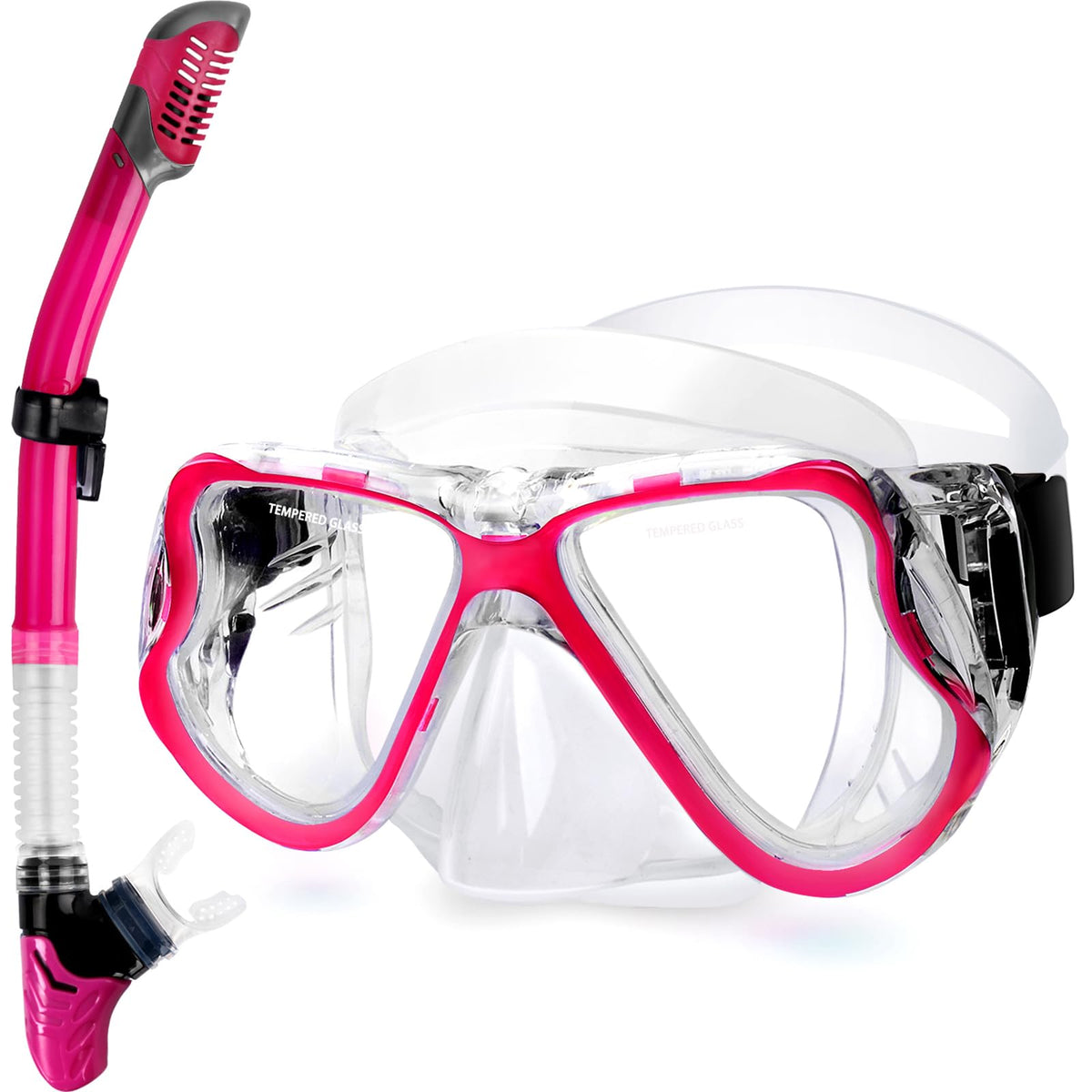 Greatever Snorkeling Gear for Adults Kids, Dry Snorkel Mask Set Anti-Fog