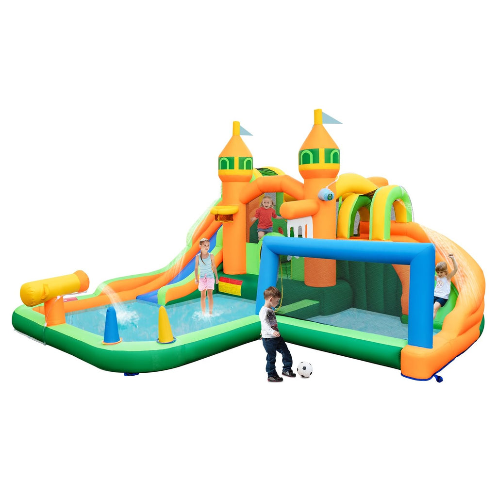 BOUNTECH Giant Inflatable Water Slide Park with Splash Pool