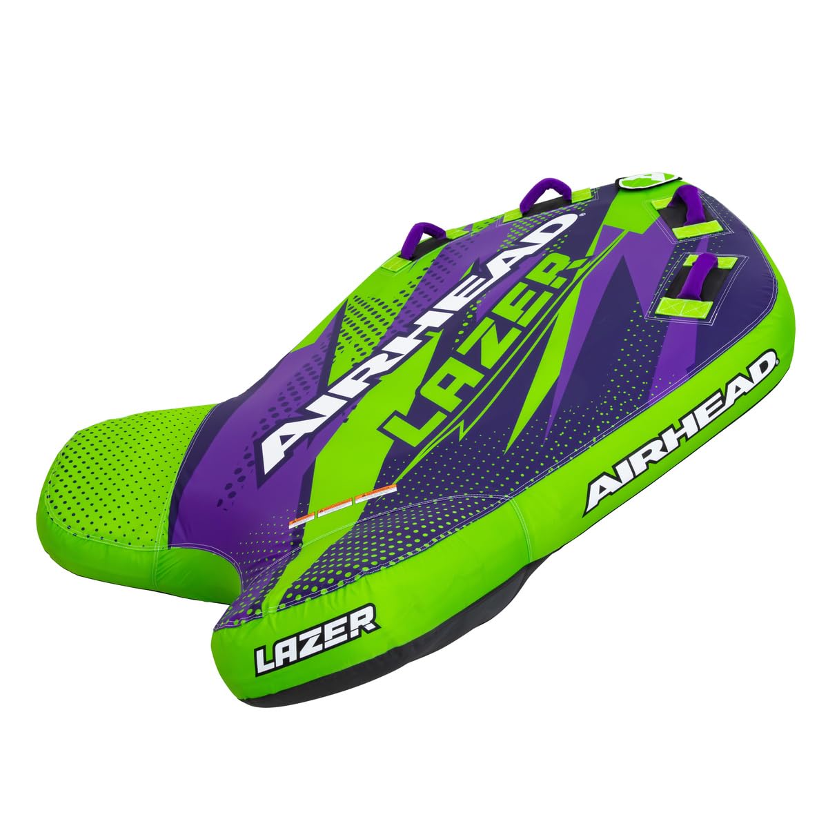Airhead Slice Towable 2-4 Rider Models, Tube for Boating and Water Sports, Heavy Duty Full Nylon Cover with Zipper, EVA Foam Pads, and Patented Speed Safety Valve for Easy Inflating & Deflating