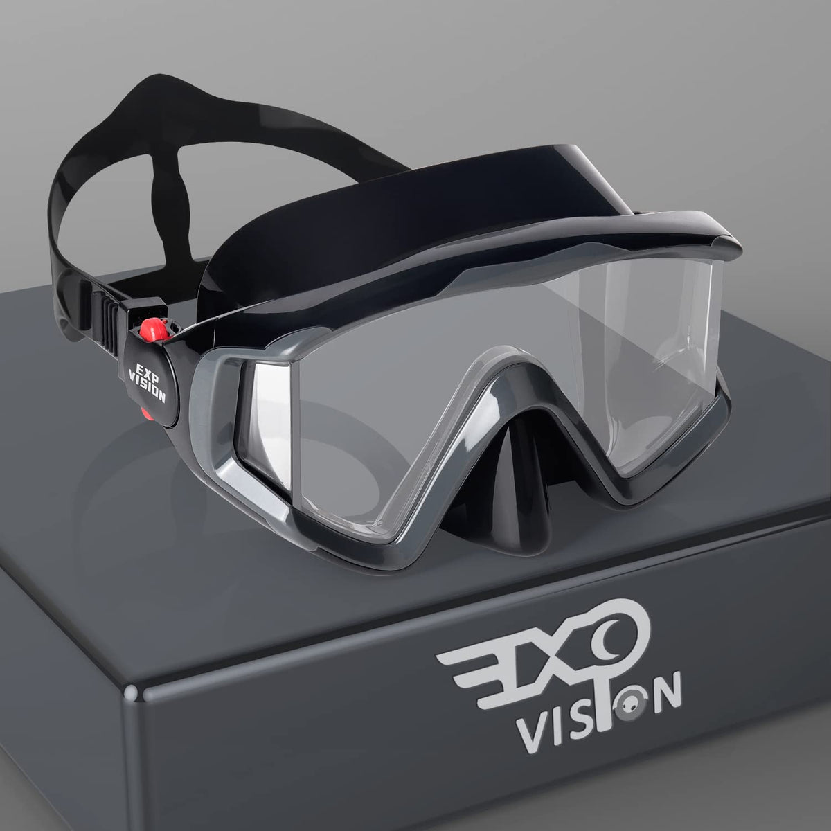 Adult Pano 3 Scuba Diving Mask, Tempered Glass Snorkel Mask Anti-Fog Swim Mask No Leakage Swim Goggles with Nose Cover Snorkeling Gear for Snorkeling, Freediving, Swimming