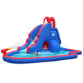 Sunny & Fun Inflatable Water Slide Park with Climbing Wall