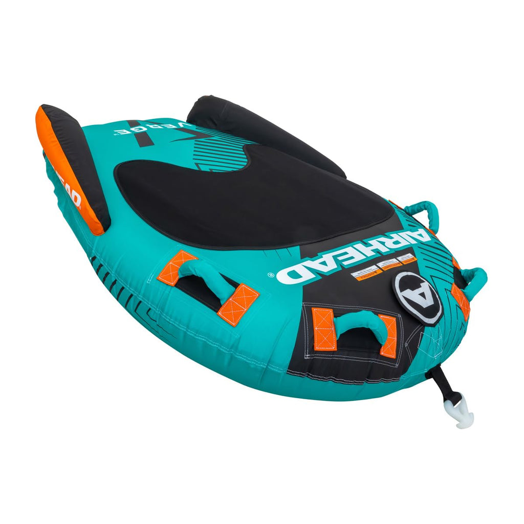 Airhead Slice Towable 2-4 Rider Models, Tube for Boating and Water Sports, Heavy Duty Full Nylon Cover with Zipper, EVA Foam Pads, and Patented Speed Safety Valve for Easy Inflating & Deflating