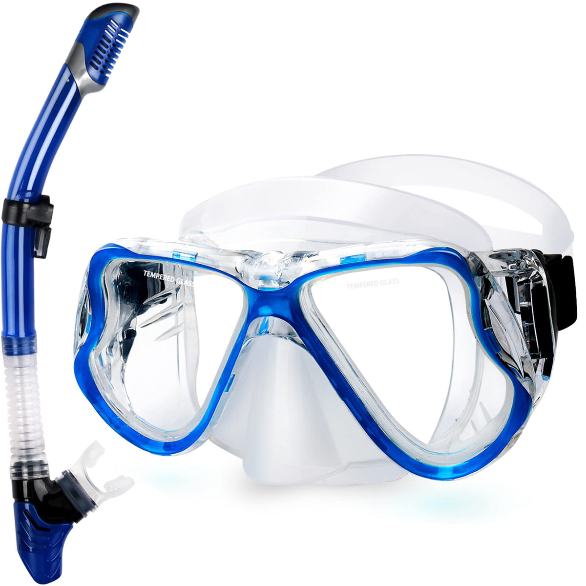 Greatever Snorkeling Gear for Adults Kids, Dry Snorkel Mask Set Anti-Fog