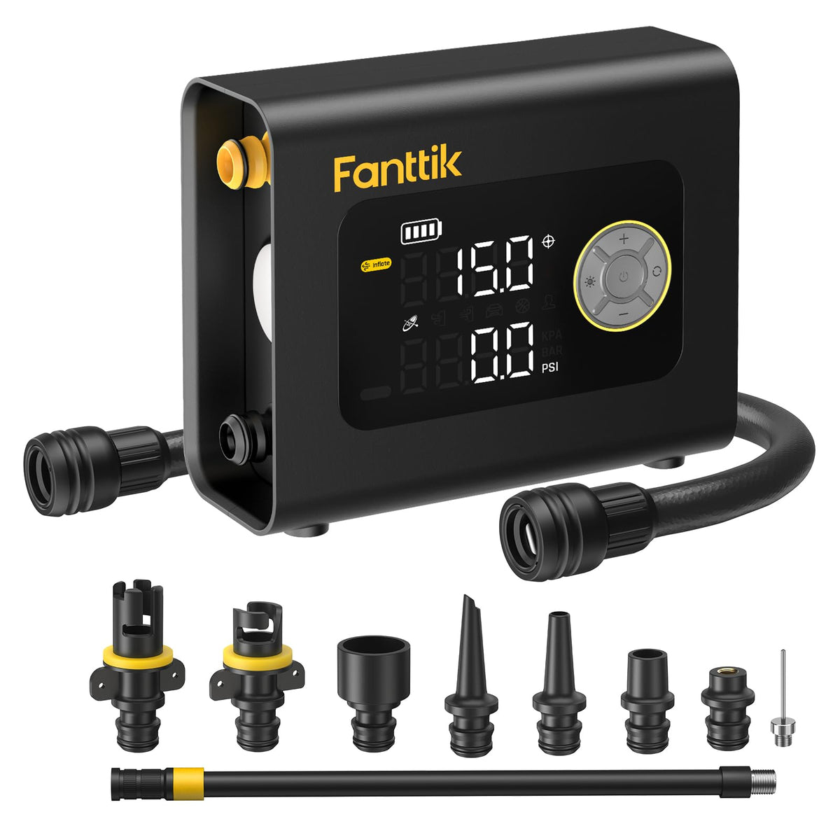 Fanttik X9 Cross Tire/SUP Inflator, 75PSI Paddle Board Pump with Deflation