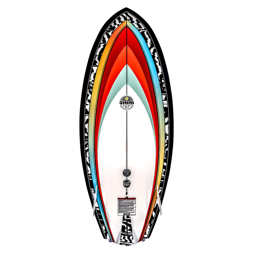 Hyperlite Shim Wakesurf Board - Durashell Construction - Single Concave Base w/ Vented Tail Channels