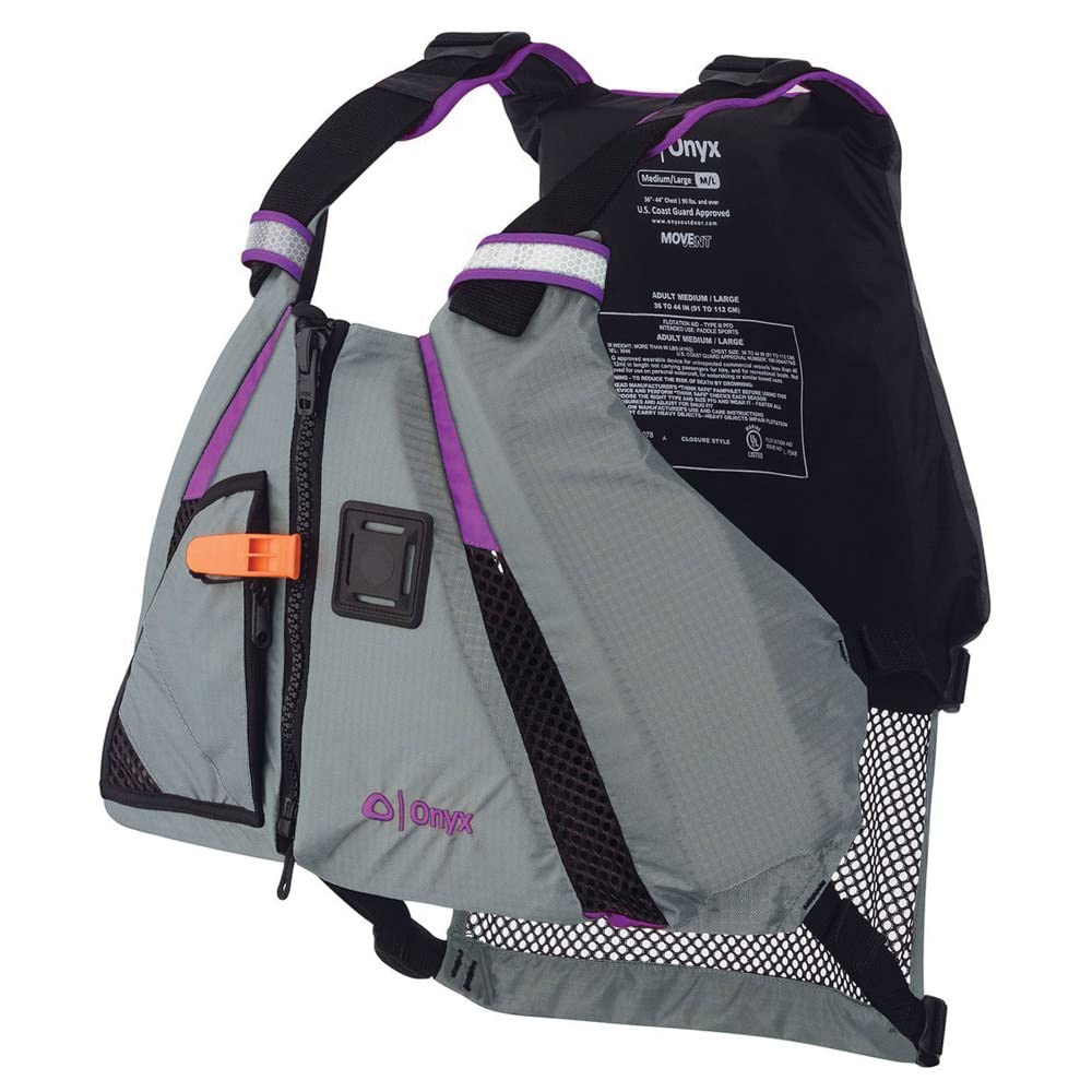Onyx U.S. Coast Guard and Transport Canada Approved MoveVent Dynamic Paddle Vest for Adults for Kayaking, Canoeing, Stand Up Paddleboarding