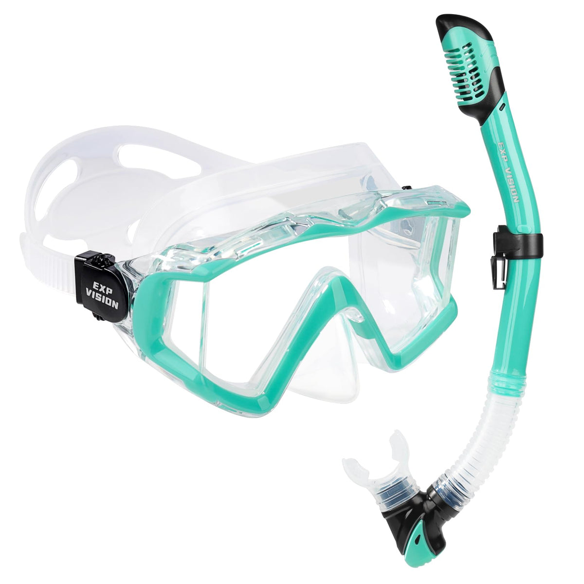 Adult Pano 3 Scuba Diving Mask, Tempered Glass Snorkel Mask Anti-Fog Swim Mask No Leakage Swim Goggles with Nose Cover Snorkeling Gear for Snorkeling, Freediving, Swimming
