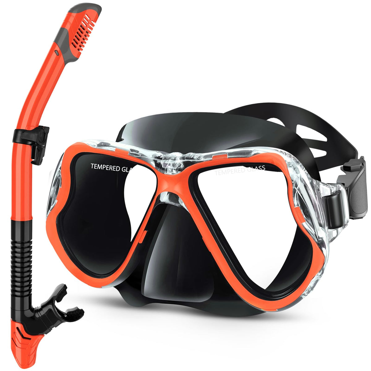 Greatever Snorkeling Gear for Adults Kids, Dry Snorkel Mask Set Anti-Fog