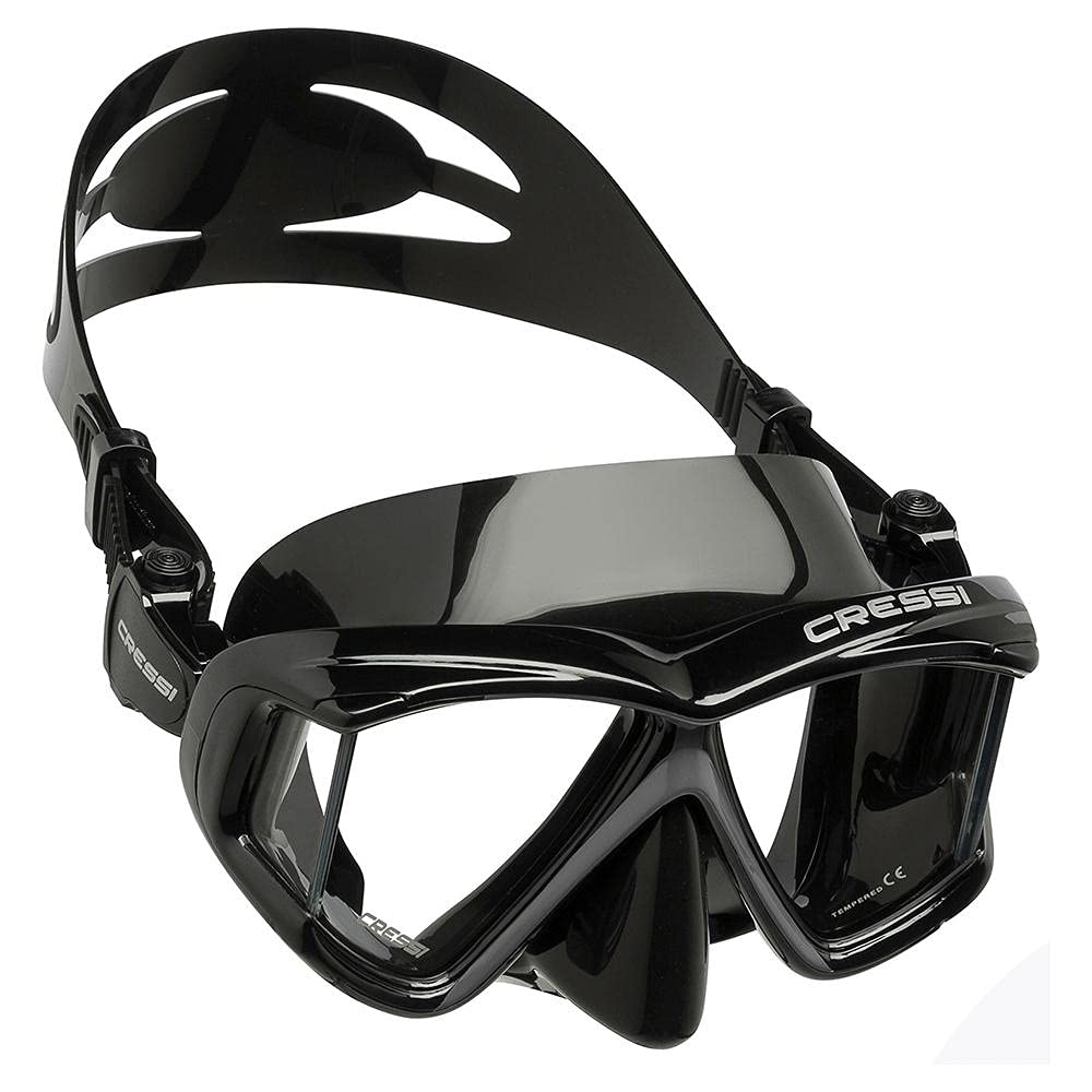 Cressi Panoramic Wide View Mask & Dry Snorkel Kit for Snorkeling, Scuba Diving - Pano 4 & Supernova Dry: Designed in Italy