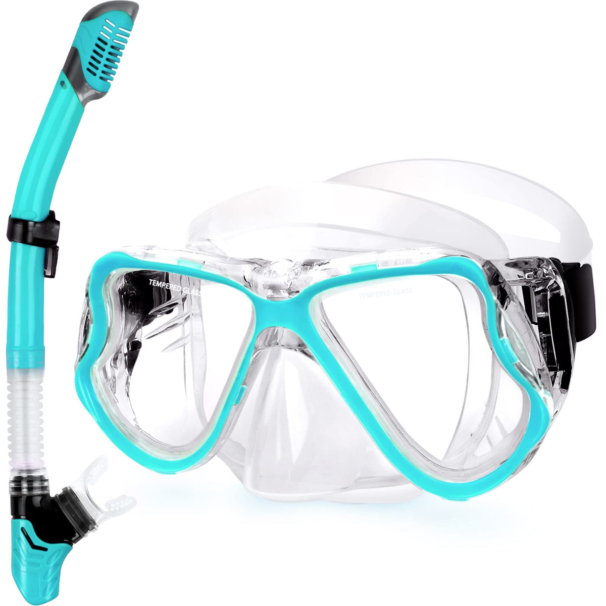 Greatever Snorkeling Gear for Adults Kids, Dry Snorkel Mask Set Anti-Fog