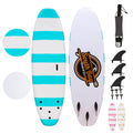 South Bay Board Co. - 6' Guppy Beginner Surfboard - Safe Soft-Top - Best for Kids & Adults - Strong Triple Stringer - Leash & Safe-Edge Fins Included