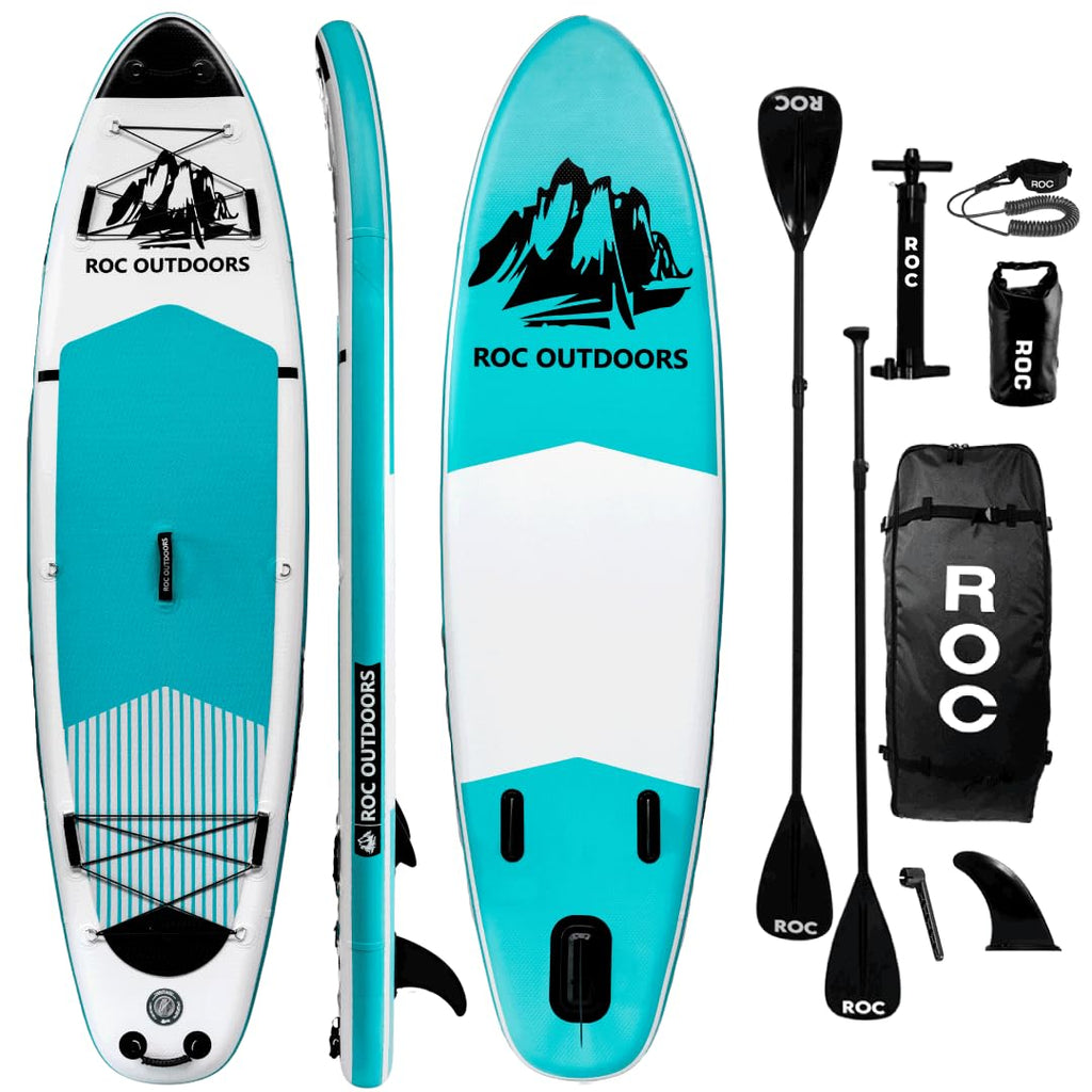 Roc Inflatable Stand Up Paddle Board 10' 6" with Premium SUP Paddle Board Accessories, Wide Stable Design, Non-Slip Comfort Deck for Youth & Adults