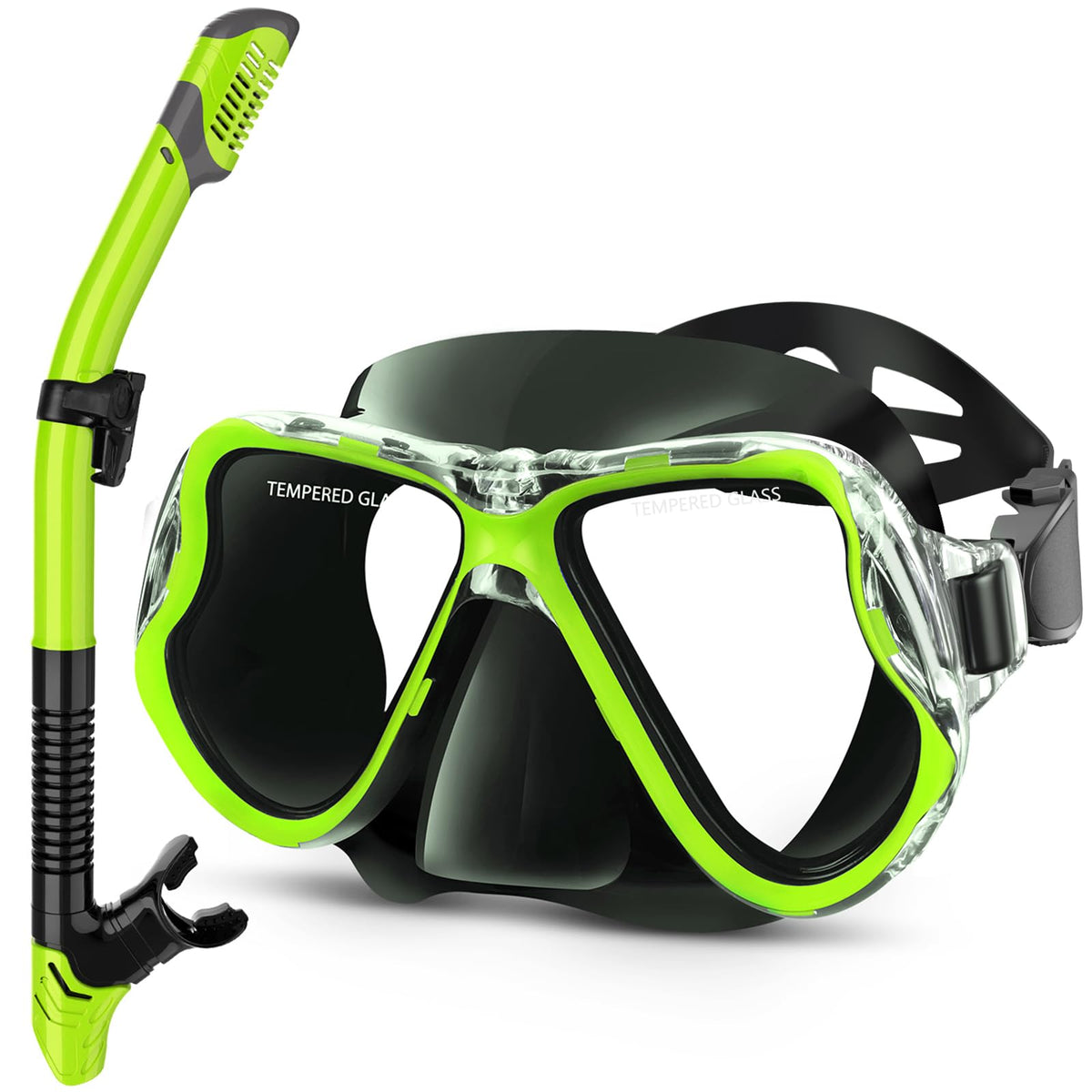 Greatever Snorkeling Gear for Adults Kids, Dry Snorkel Mask Set Anti-Fog