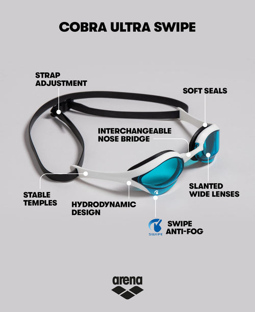 Arena Cobra Ultra Swipe Anti-Fog Racing Swim Goggles
