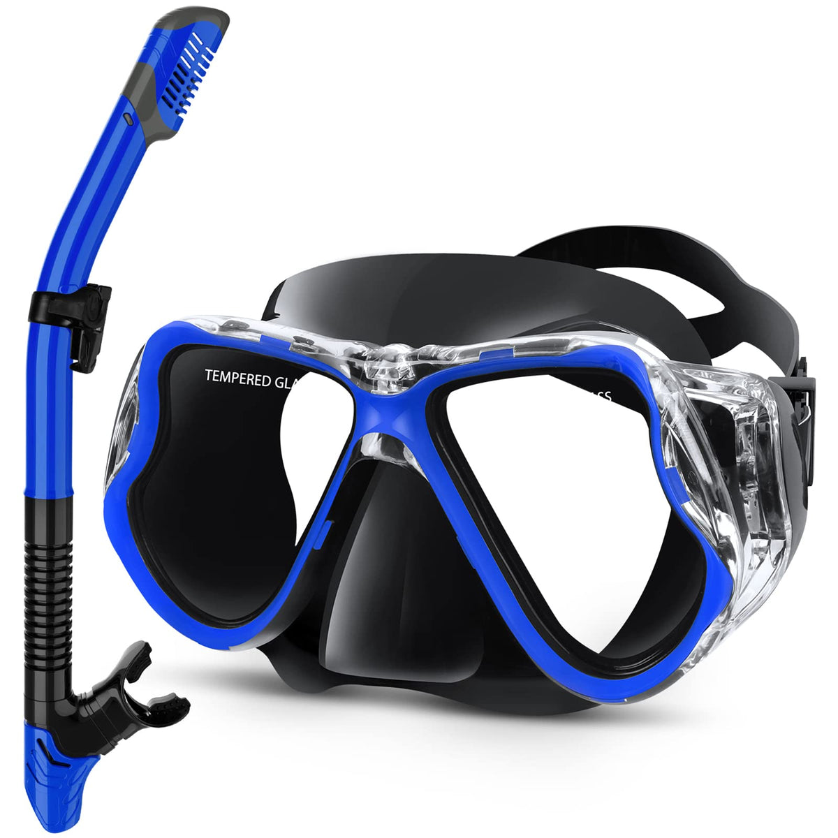 Greatever Snorkeling Gear for Adults Kids, Dry Snorkel Mask Set Anti-Fog
