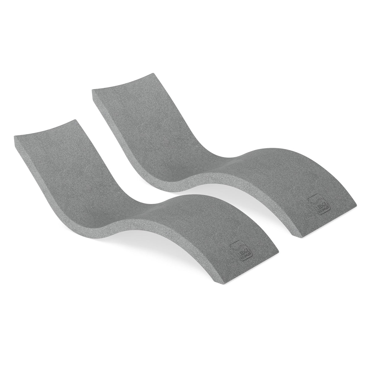 Ledge Lounger - Signature Chaise - Inside Pool & Sun Shelf Lounge Chair - Designed for Shallow Shelves Up to 9” - Compatible with All Pool Types - Poolside & Sun Deck Tanning - Set of 2