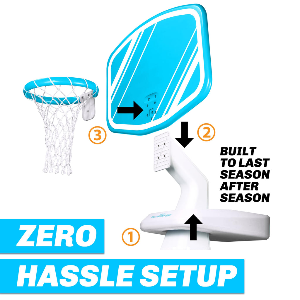 GoSports Splash Hoop PRO Pool Basketball Set with Ball & Pump