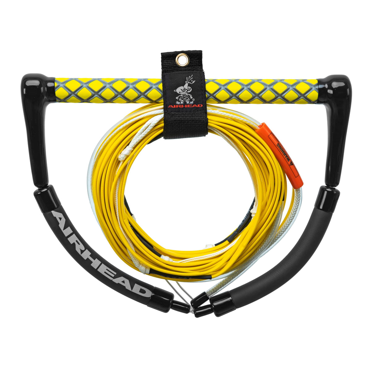Airhead Dyneema Wakeboard Rope and Handle, No Stretch Tow Rope with EVA Grip, Multi Section Water Ski Wakeboarding Line for Boat Towables, 1,700 lb Break Strength, Up to 75 ft