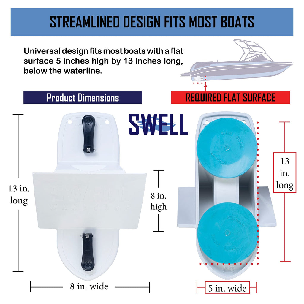 SWELL Wakesurf Creator™ 2.0 Surfing Wavesurf Shaper - Wave Generator - Wake Gate - Surf Gate - Floating - Durable