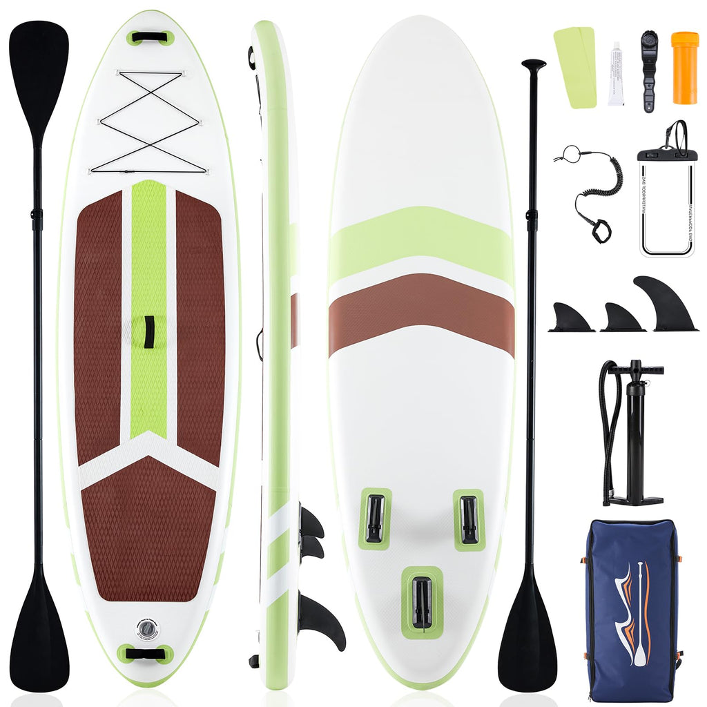 Sweetcrispy Inflatable Stand Up Paddle Board with Premium SUP Paddleboard Accessories,2-in-1 Paddle,Wide Stable Design,Non-Slip Comfort Deck for Adults & Youth of All Skill Levels