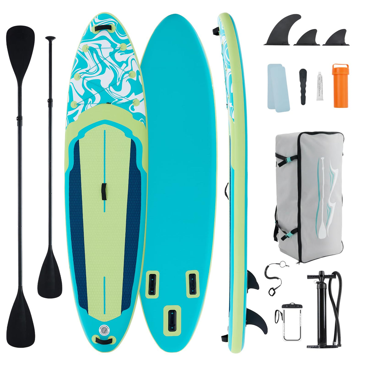 Sweetcrispy Inflatable Stand Up Paddle Board with Premium SUP Paddleboard Accessories,2-in-1 Paddle,Wide Stable Design,Non-Slip Comfort Deck for Adults & Youth of All Skill Levels