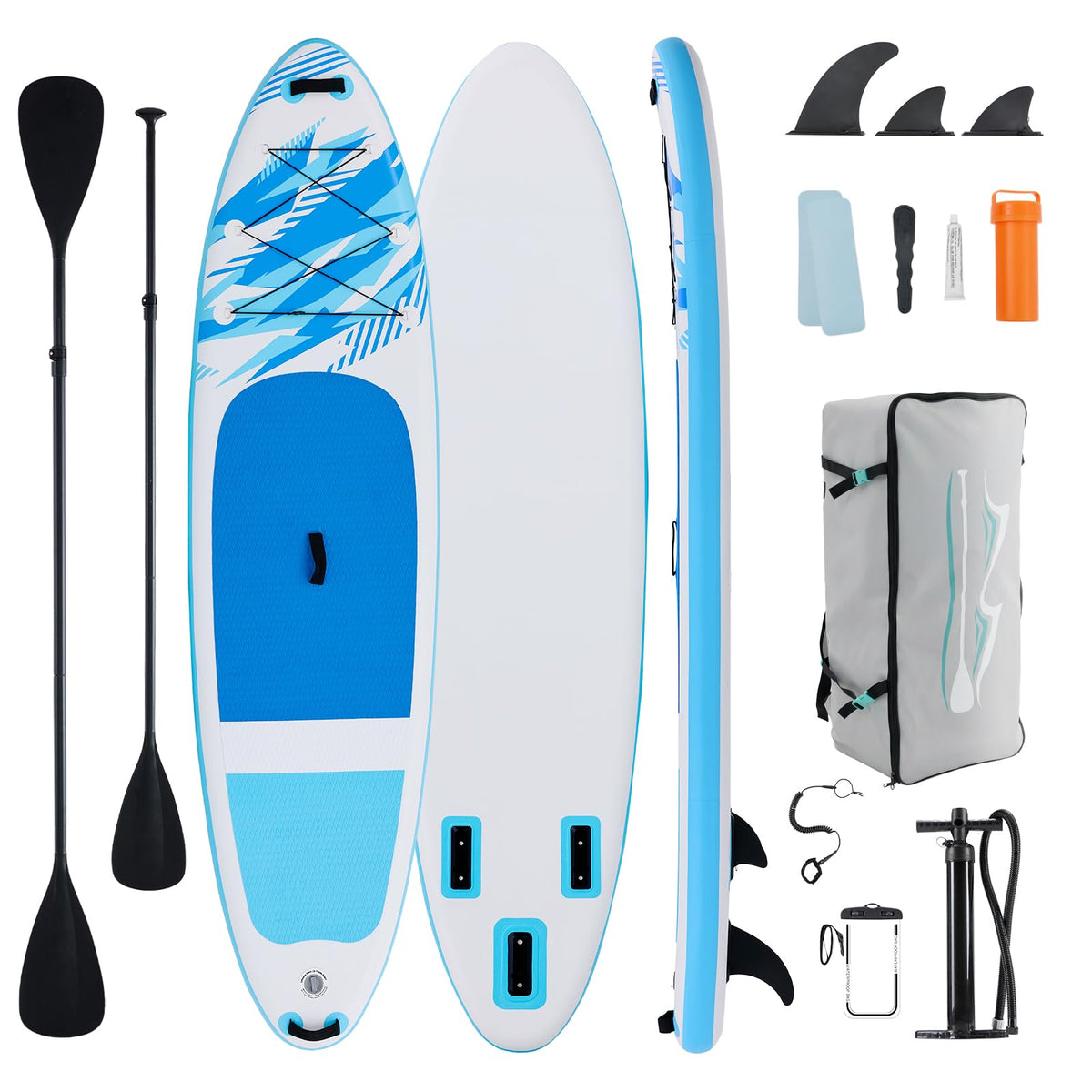 Sweetcrispy Inflatable Stand Up Paddle Board with Premium SUP Paddleboard Accessories,2-in-1 Paddle,Wide Stable Design,Non-Slip Comfort Deck for Adults & Youth of All Skill Levels