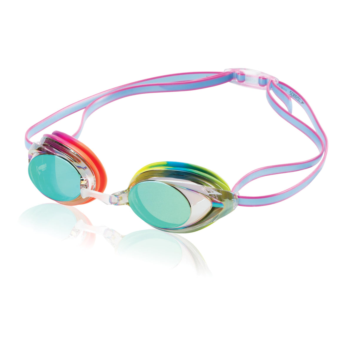 Speedo unisex-adult Swim Goggles Mirrored Vanquisher