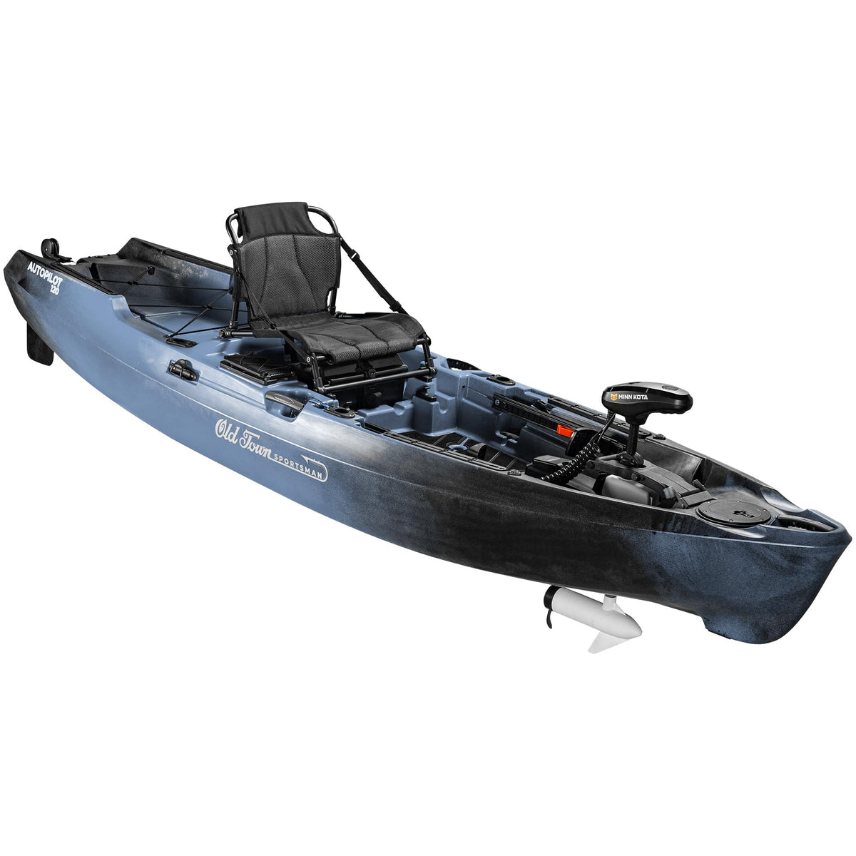 Old Town Sportsman AutoPilot 120 Solo Sit-on-Top Fishing Motorized Kayak, with Minn Kota Motor, 12 ft