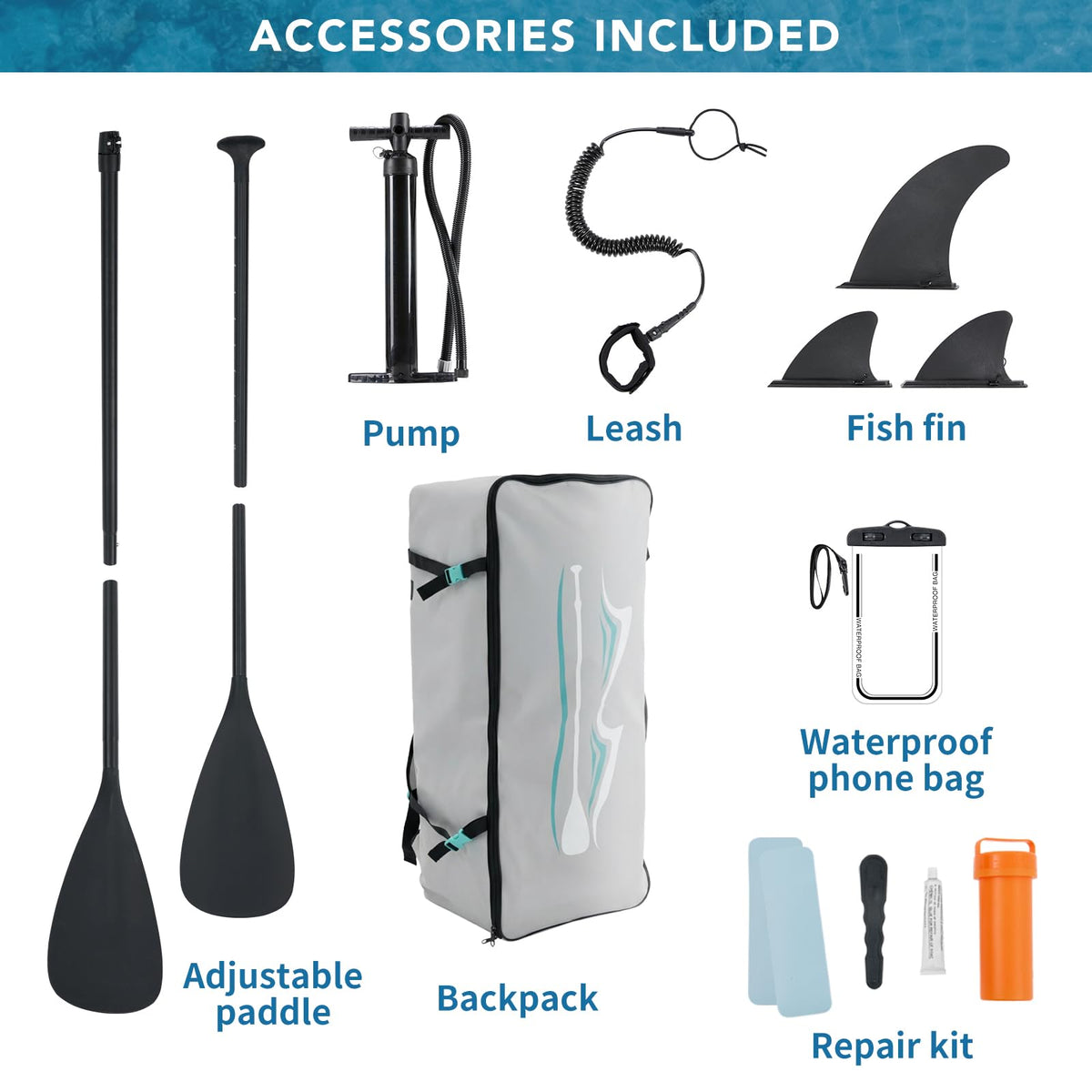 Sweetcrispy Inflatable Stand Up Paddle Board with Premium SUP Paddleboard Accessories,2-in-1 Paddle,Wide Stable Design,Non-Slip Comfort Deck for Adults & Youth of All Skill Levels