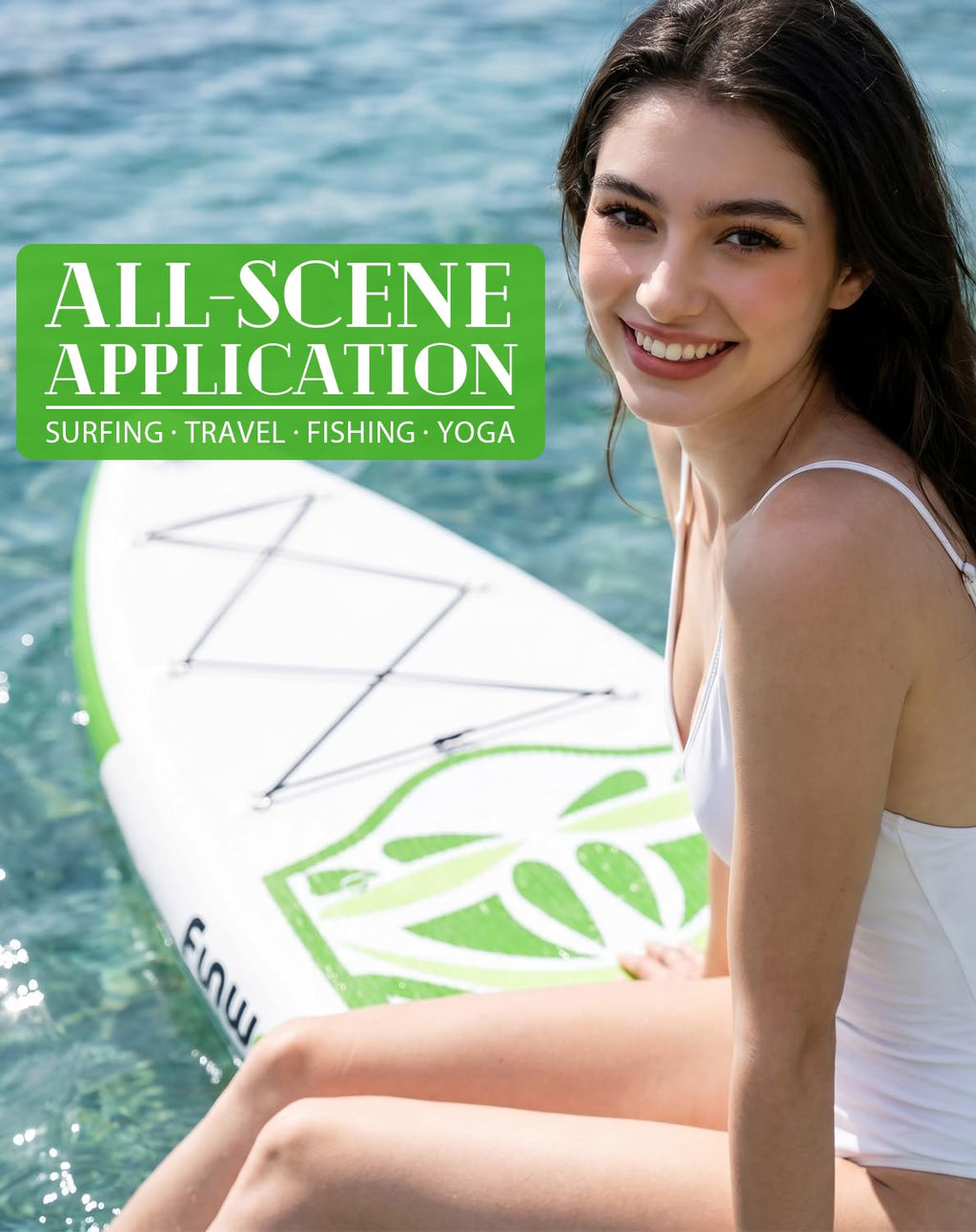 FunWater Inflatable Stand Up Paddle Board with Beginners SUP Accessories