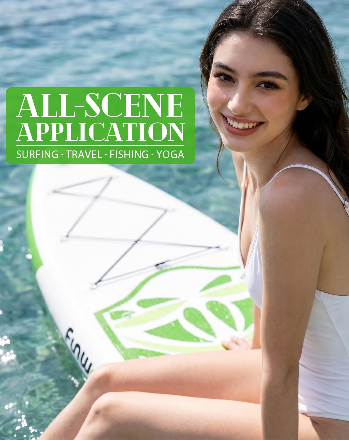 FunWater Inflatable Stand Up Paddle Board with Beginners SUP Accessories