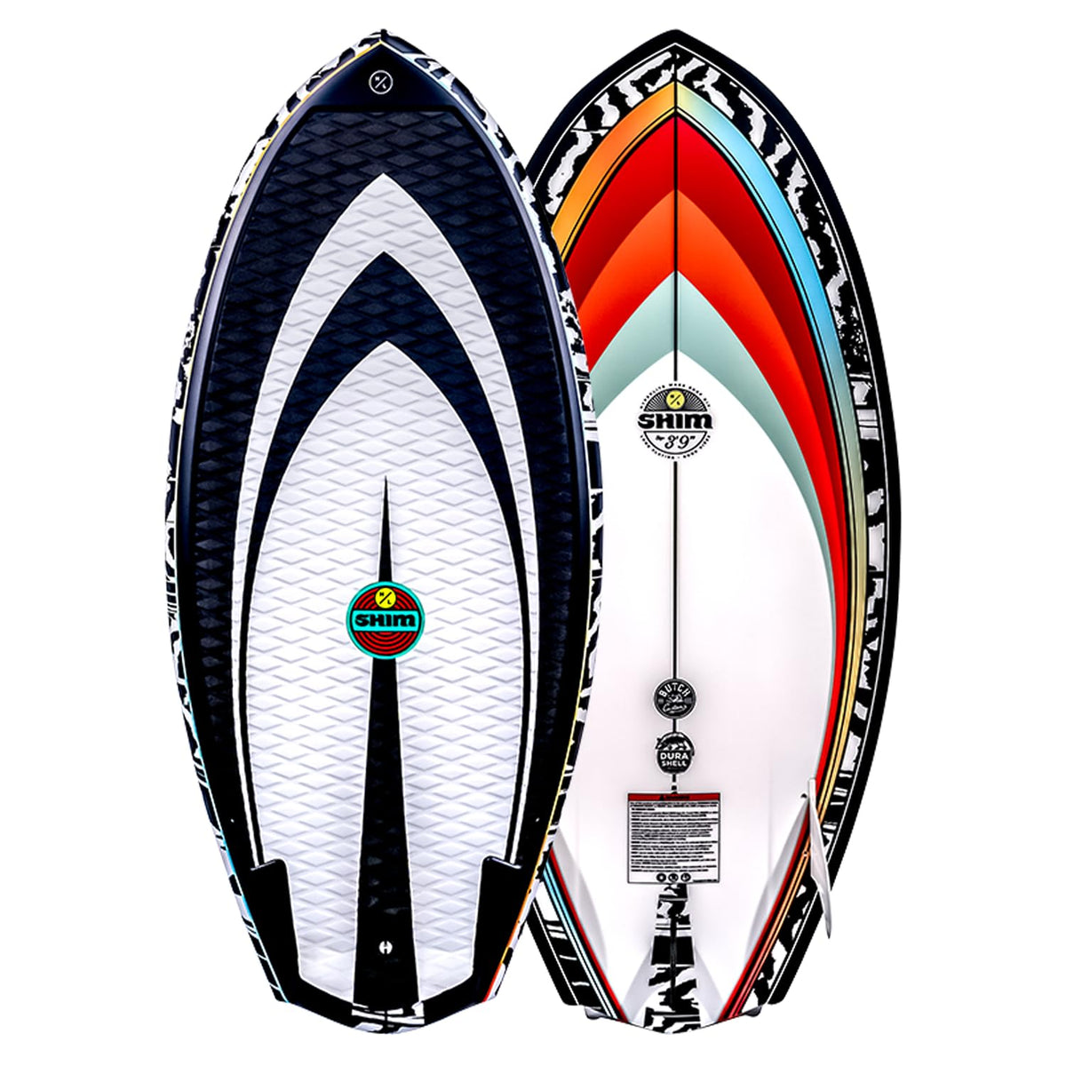 Hyperlite Shim Wakesurf Board - Durashell Construction - Single Concave Base w/ Vented Tail Channels