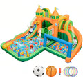 BOUNTECH Giant Inflatable Water Slide Park with Splash Pool