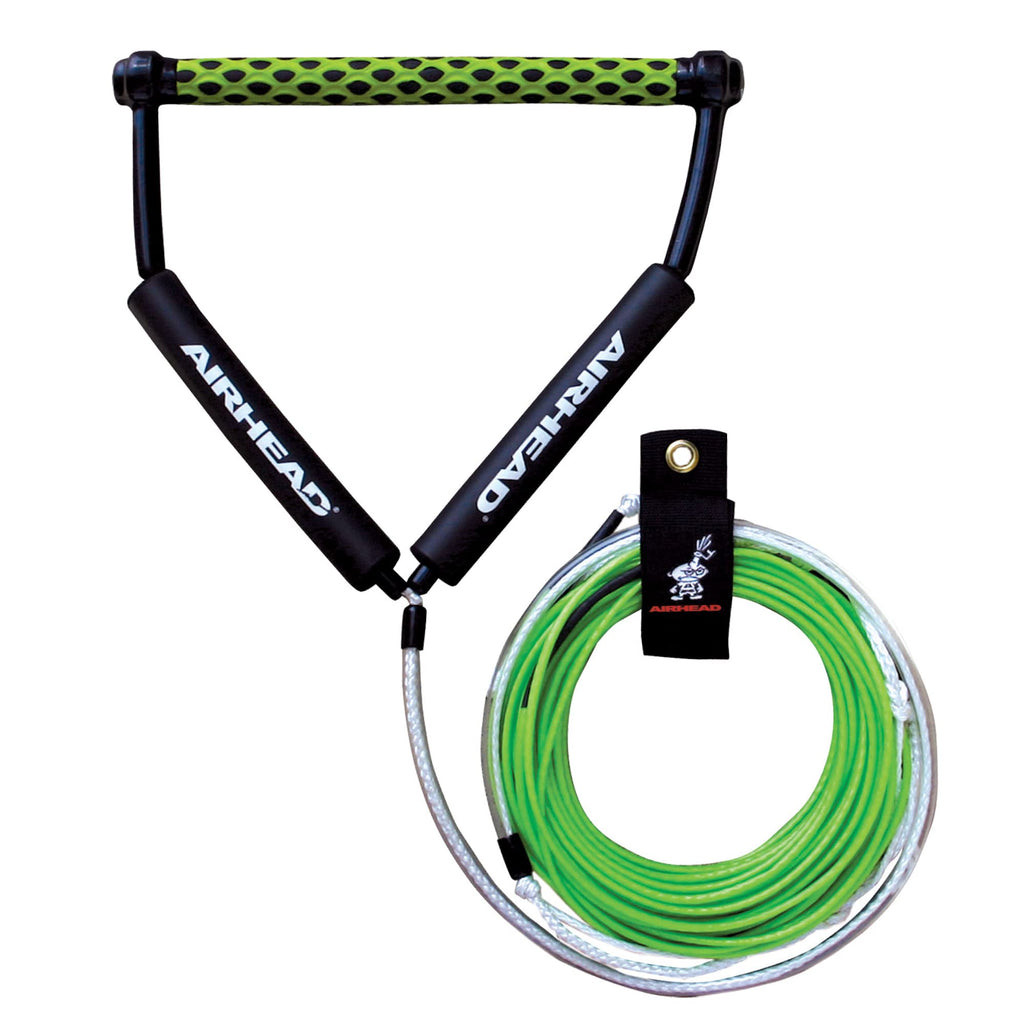 Airhead Dyneema Wakeboard Rope and Handle, No Stretch Tow Rope with EVA Grip, Multi Section Water Ski Wakeboarding Line for Boat Towables, 1,700 lb Break Strength, Up to 75 ft