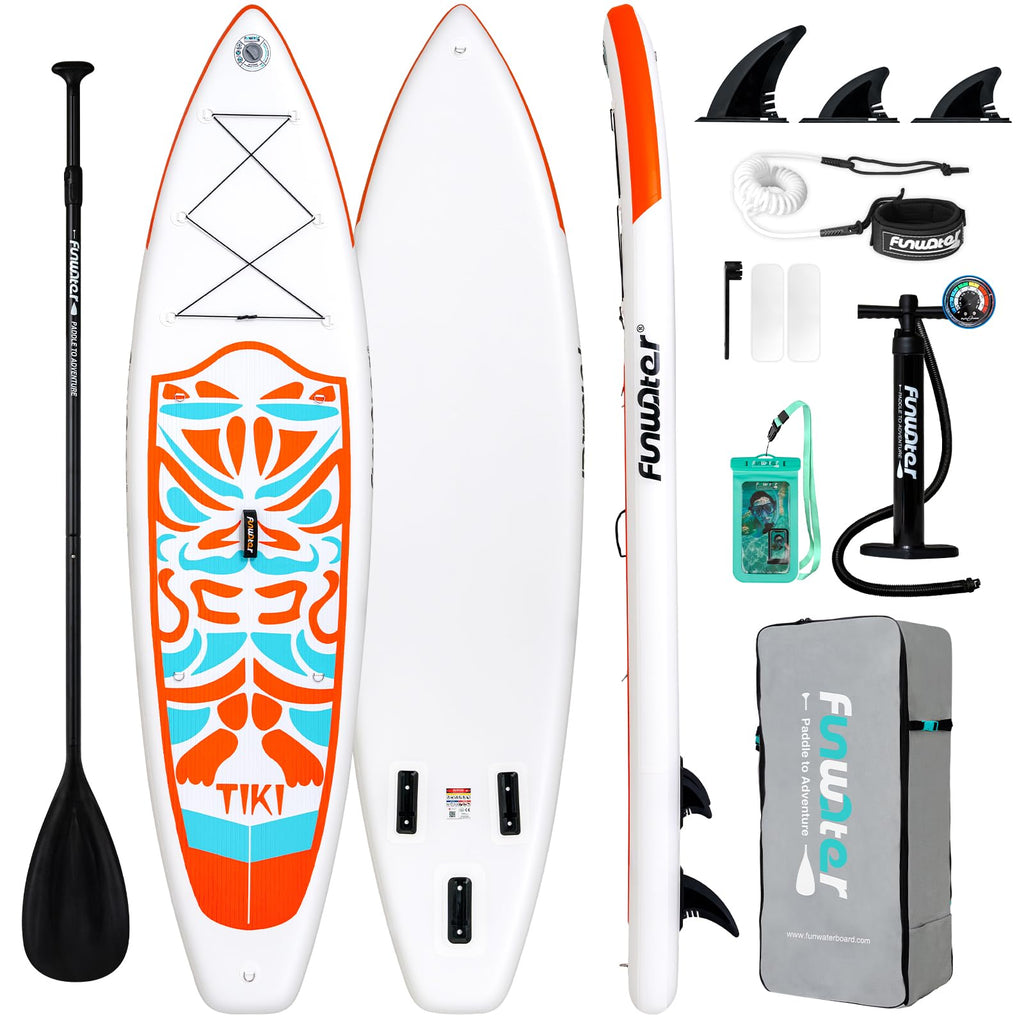 FunWater Inflatable Stand Up Paddle Board with Beginners SUP Accessories