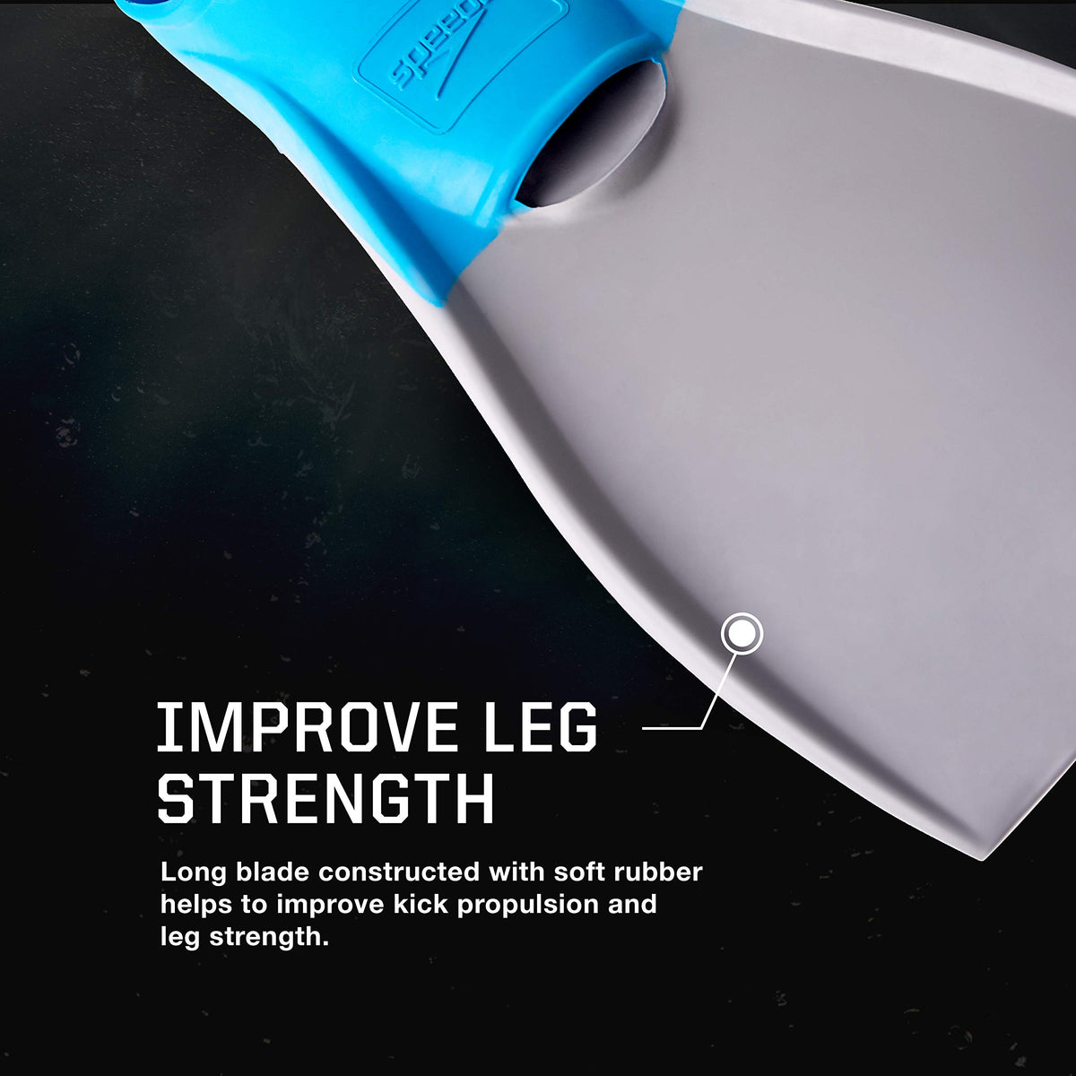Speedo Unisex-Adult Swim Training Fins Rubber Long Blade