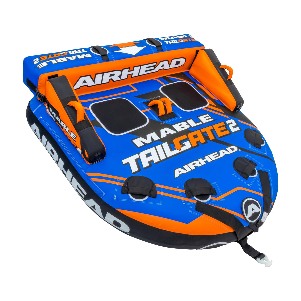 Airhead Mable Towable Tube for Boating, 1-4 Rider Inflatable Boat Tube for Water Tubing, Heavy Duty Full Nylon Cover, EVA Foam Pads, Dual Tow Point, Patented Speed Safety Valve