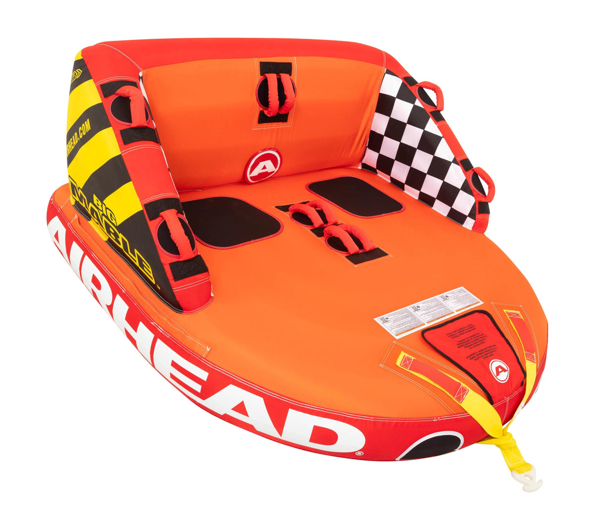 Airhead Mable Towable Tube for Boating, 1-4 Rider Inflatable Boat Tube for Water Tubing, Heavy Duty Full Nylon Cover, EVA Foam Pads, Dual Tow Point, Patented Speed Safety Valve