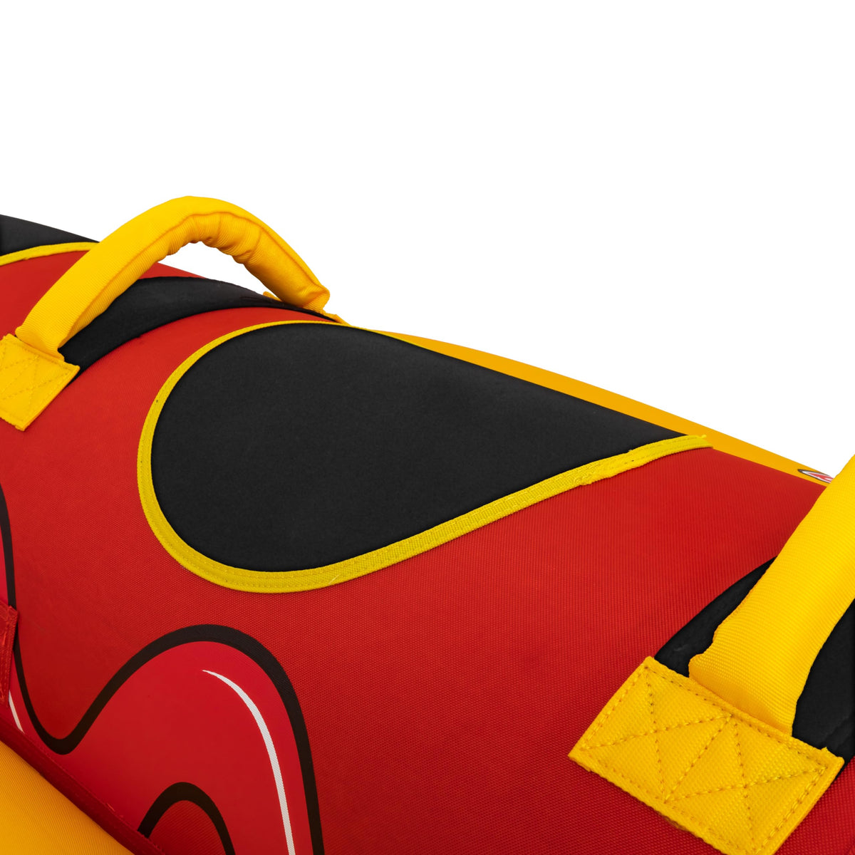 Airhead Hot Dog Towable Tube for Boating, 1-5 Rider Inflatable Boat Tube for Water Tubing, Full Nylon Cover, EVA Padding, Foam Padded Handles w/Neoprene Knuckle Guard, Speed Safety Valve