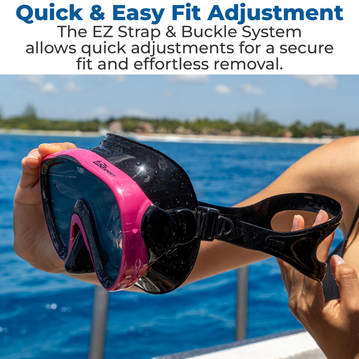 TUSA Sport Adult Serene Mask, Dry Snorkel, and Fins Travel Set