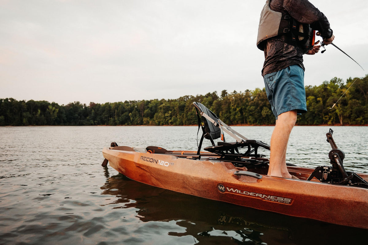 Wilderness Systems Recon 120 HD - Sit on Top Fishing Kayak - 360 Degree ACES seat & Helix PD™ Pedal Drive System - 12 ft